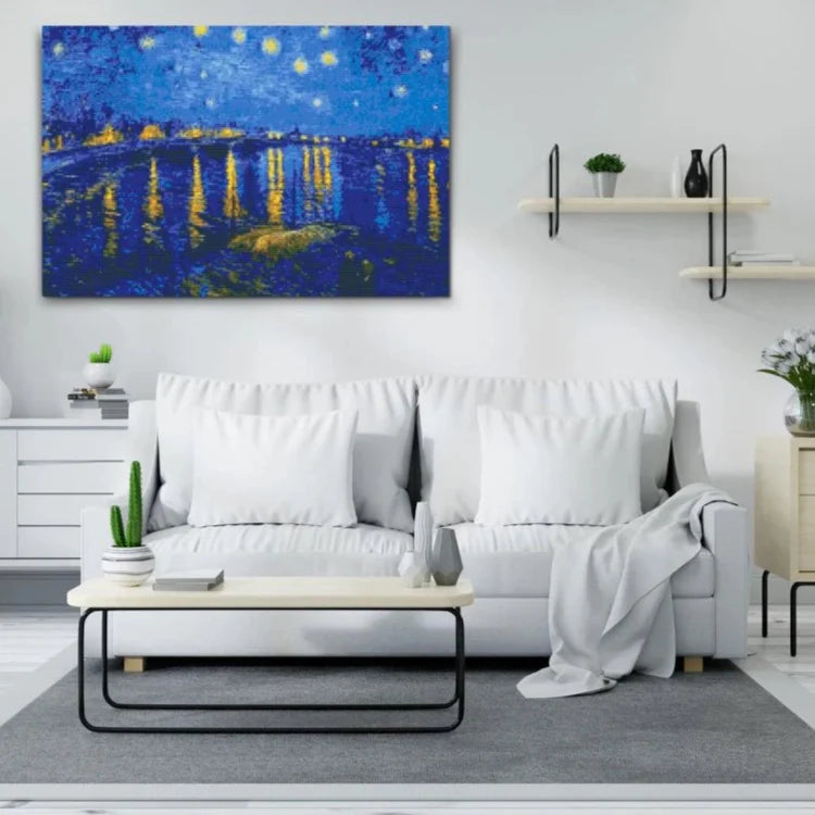 Starry Night Over the Rhône by Vincent van Gogh Diamond Painting Kit by Nordik Atelier